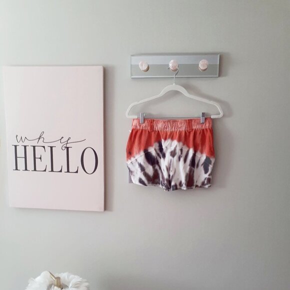 NWT YFB tie dye crew neck sweatshirt and shorts coordinated loungewear set, L - Picture 9 of 14